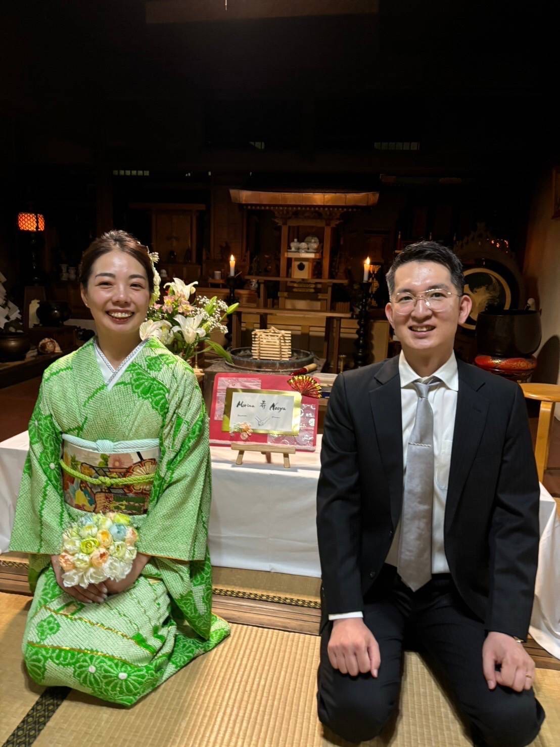 結婚式の記念写真